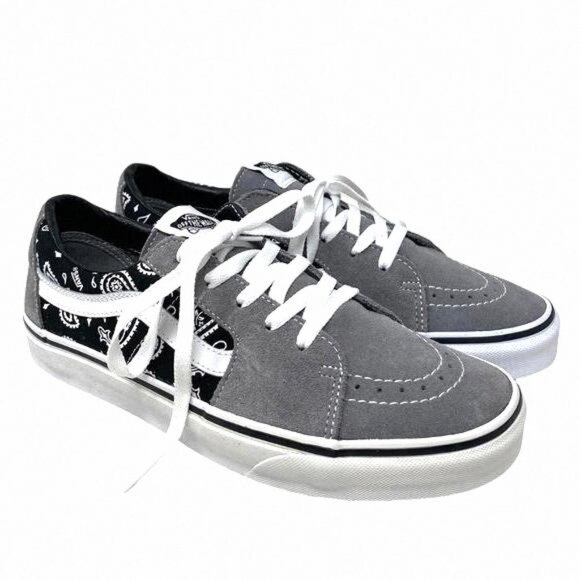 Vans Shoes - VANS Sk8-Low Shoe Suede Casual Paisley Gray Sneakers VN0A5KXDBGJ Skate Women For